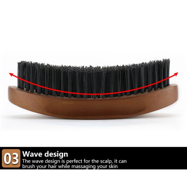 Расширение волос волновой кисти для 540 деревянной кривой ручки коричневого синтетического волокна нейлоновой кисти