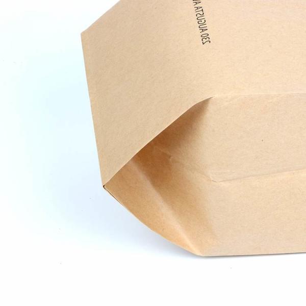 Custom Logo Printed Paper Bread Bag  Brown Kraft Greaseproof