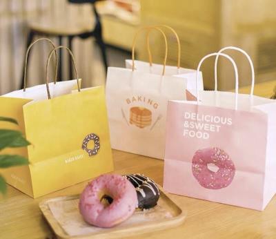CMYK 4 cores Offset Impressão de papel Kraft Sacos de manuseio para embalagens personalizadas de luxo