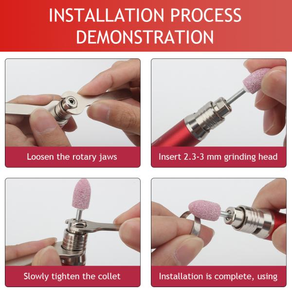 Воздух гравировального станка ювелирных изделий 65000 РПМ микро- умирает точильщик 1/8