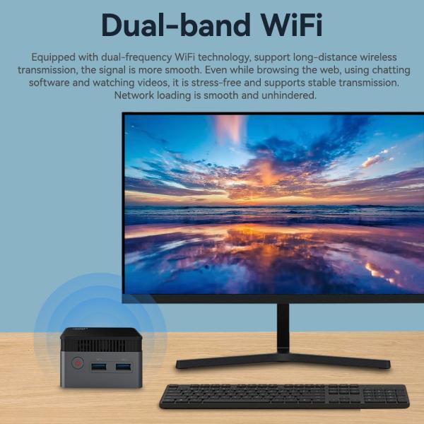 Celeron N5105 4 cœurs 4 fils PC de jeu avec LPDDR4X 8G RAM LAN RJ45 unique