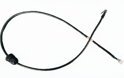 4P*24AWG OD: furo de cristal da cabeça M16 do ² 8P8C de 5.5mm cablagens automotivos impermeáveis do preto 830mm do conector do único