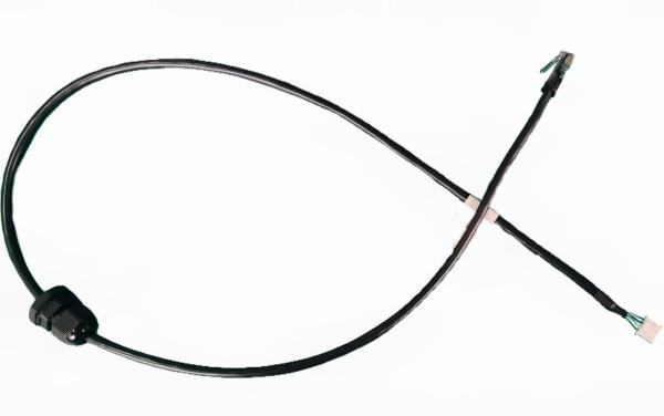 4P*24AWG OD: furo de cristal da cabeça M16 do ² 8P8C de 5.5mm cablagens automotivos impermeáveis do preto 830mm do conector do único
