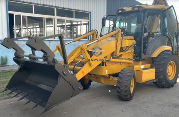 4*4 SAM388 Backhoe Loader with 6 in 1 Bucket Hot Sale in Ecuador