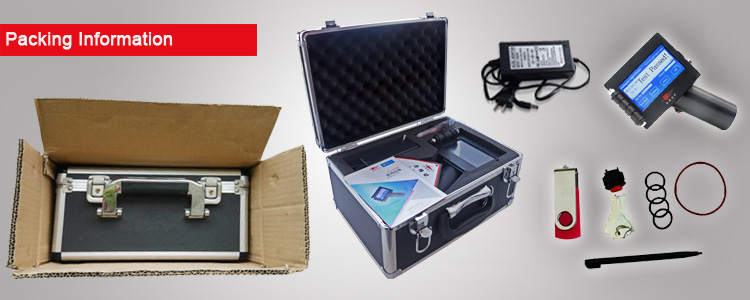 High Speed Portable Inkjet Printer , T3 Handheld Batch Coding Machine 5W Gross Power