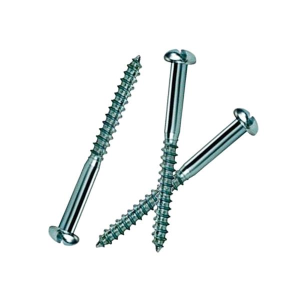 Zinc Plated Steel Oval Head Wood Screws Pan Head Slotted Drive Furniture Screws