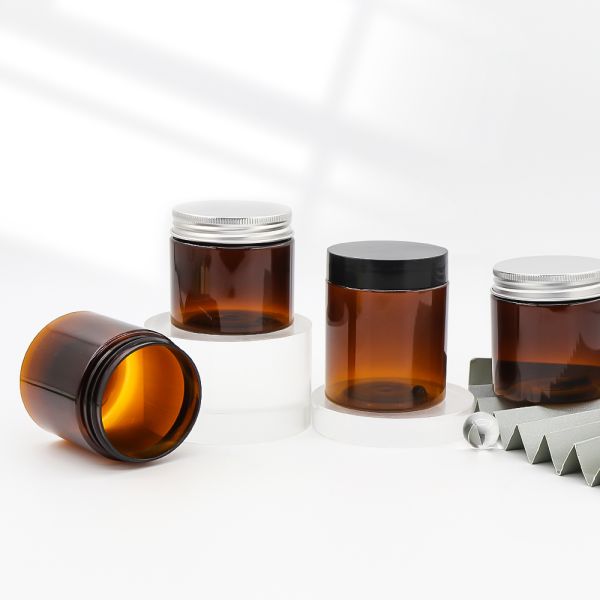 Food-Grade PET Cosmetic Cream Jar with Matte Finish and UV Plating for Aesthetic Packaging