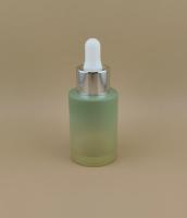 New Design Matte Clear Gradual Change Matcha Green Smooth Round Dropper Bottle K-GBL30 for Essence