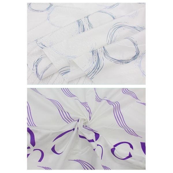 Anti Mildew Polyester Fiber Printed Mattress Fabric Warp Knitted