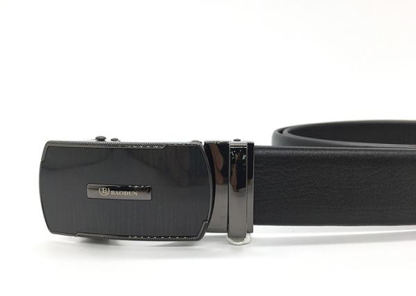100% Genuine Leather Adjustable 3.5CM Mens Automatic Buckle Belt