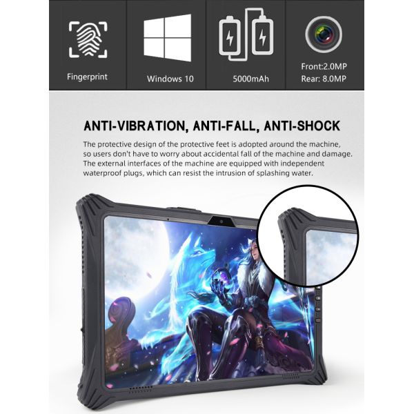 10-Inch IP65 Industrial Rugged Tablet with High-Resolution Touch Display