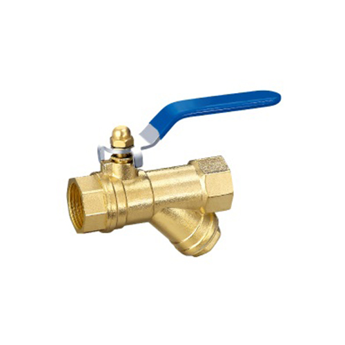 1/2 Inch Brass 600 Wog Ball Valve With Strainer Female And Male Threaded  With Drain 1/2”-1