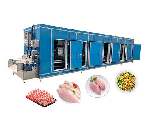 Frozen Vegetables Processing Line Belt IQF Freezer With Stainless Steel 304