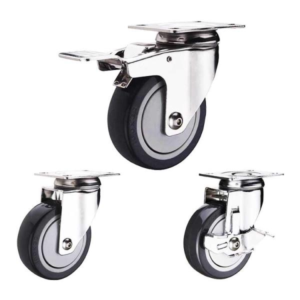 емкость 300lbs колеса полиуретана 5 дюймов, промышленные колеса полиуретана