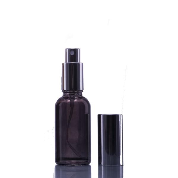 30ml 50ml Clear Black Glass Perfume Bottles For Travel Cosmetic Packaging