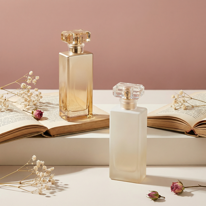Anding Oem Bulk Custom Printing 100 ml Rectangle High End Refillable Spray Luxury Empty Glass Perfume Bottle