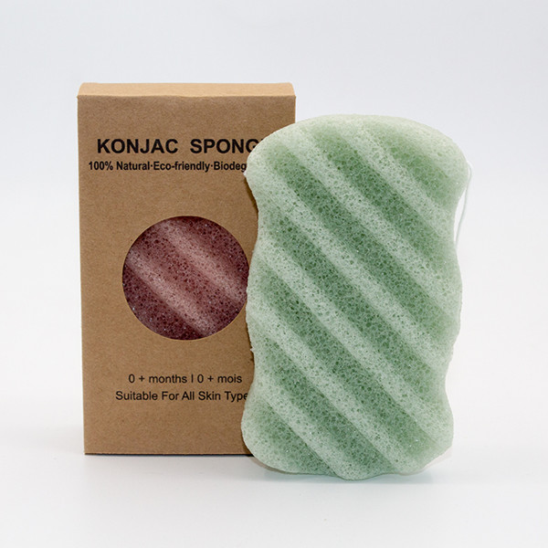губки тела угля волны 12.5*7.0*2.8cm губка Exfoliator форменной Konjac для тела