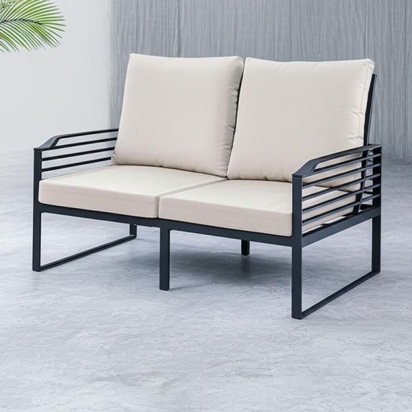Customized Barrel Couch Two Seat Wrought Iron Couch For Small Apartment Living Room Balcony