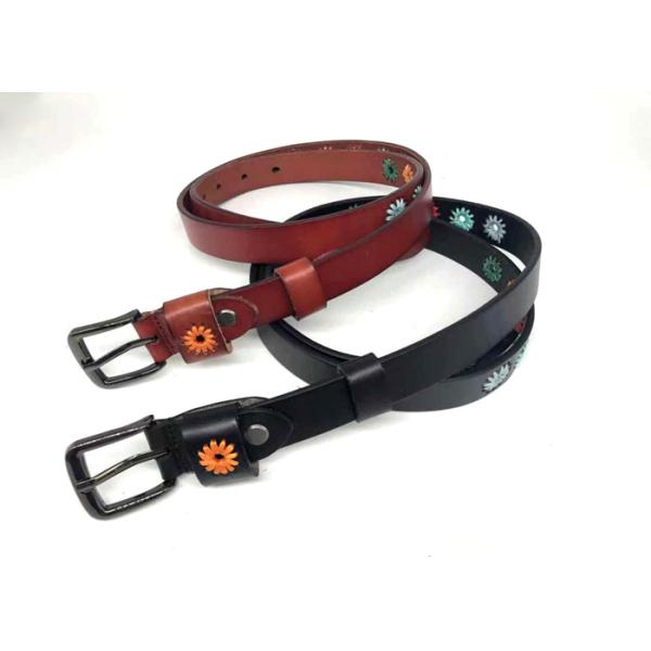 Alloy Buckle Custom Slimming OEM Cowhide Leather Belt Plus Size