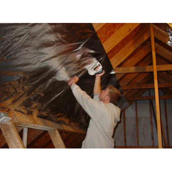 Double Sides Metalized Pet Foil Laminate With PE Woven Cloth Fabric