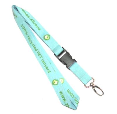 Recycled PET Neck Strap Lanyard , Cell Phone Neck Strap With Colorful Logo