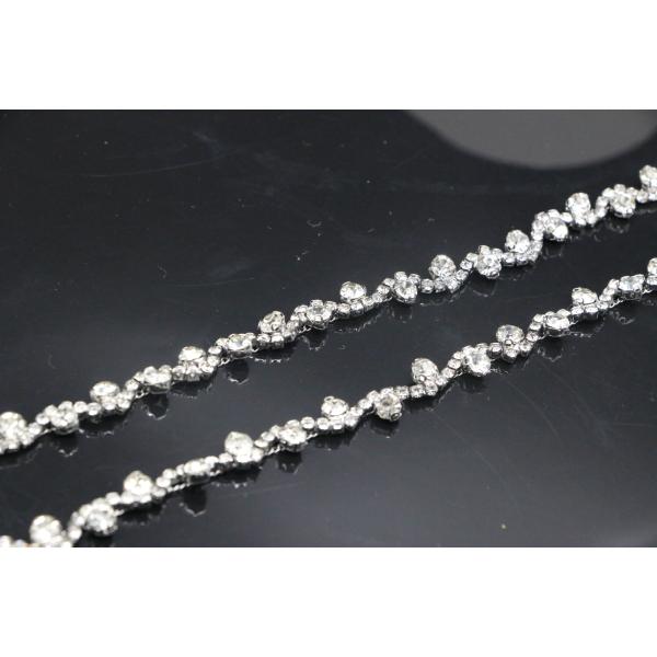 Decorative Crystal Diamond Chain , Rhinestone Necklace Silver 5MM ODM