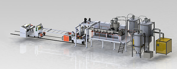 PET Sheet Extrusion Machine with 300-1500kg/h Output Capacity Twin Screw Design and High Energy Efficiency Heating System