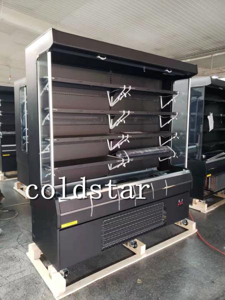 Supermarket multi-deck open chiller fruit vegetable display cooler
