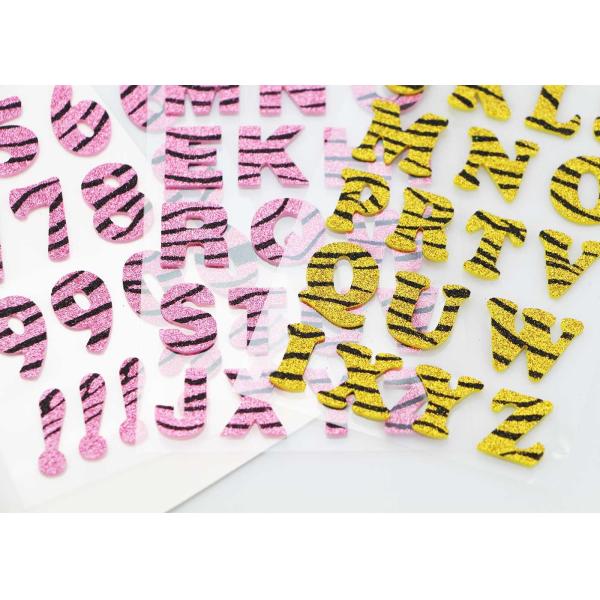 Glitter Letter Alphabet Kids Sticker Printing Surface High Glossy