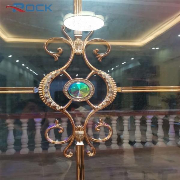 Vidro Georgian de galvanização da barra de Rose Gold Georgian Bar Flower para portas de Upvc