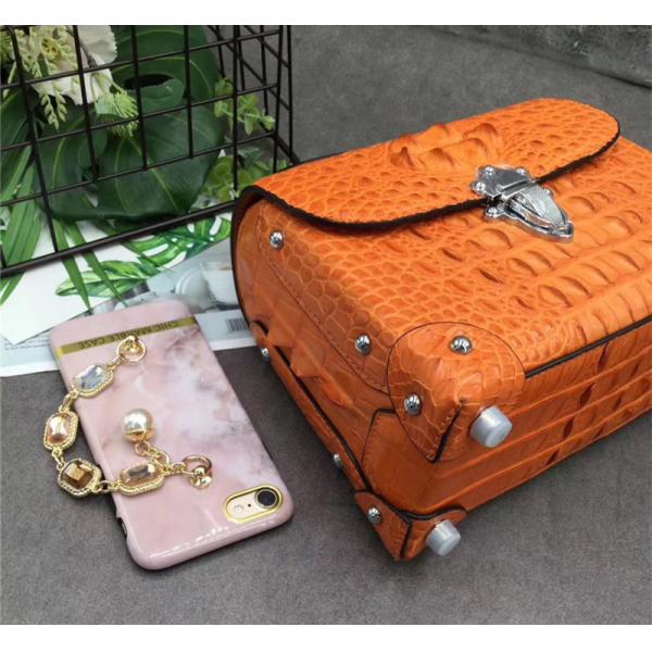 Fashion Designer Genuine Crocodile Skin Female Small Purse Studs Handbag Exotic Alligator Leather Lady Shoulder Bag