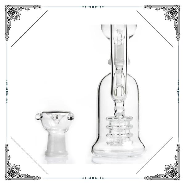 Bubbler Tyre Percolator Bubbler Pipe , Borosilicate Glass Hand Blown Bongs