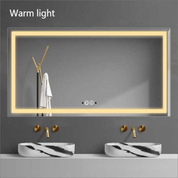 Стеклянное зеркало светодиодный свет ванное зеркало для роскошного салона спальня гостиная домашний декор