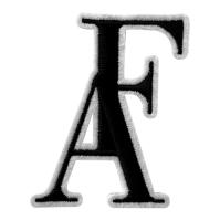 Alphanumeric Custom Iron On Embroidered Patch PMS Washable For Clothing