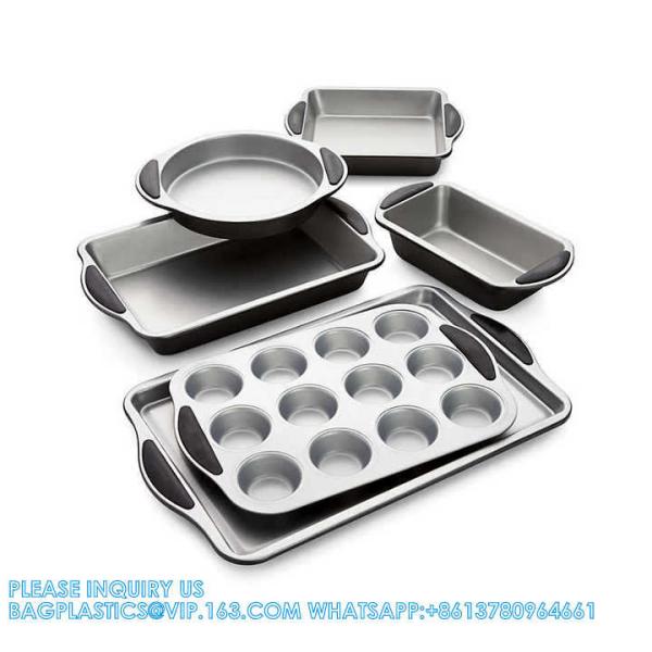 Wholesale Home Kitchen Thicken Nonstick Oven Black 6-13 Inch Tray Round Bakeware Baking Set Tray Oven Baking Pans