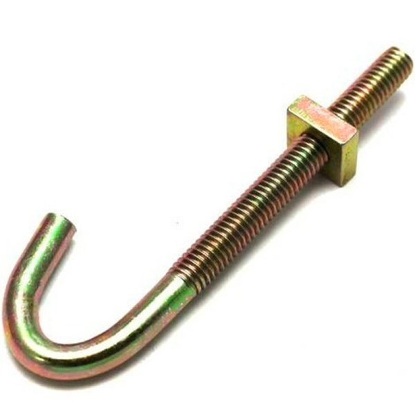 Hot-dip galvanized carbon steel L-type J-type foundation anchor bolts M12 grade8.8 10.9 5/8
