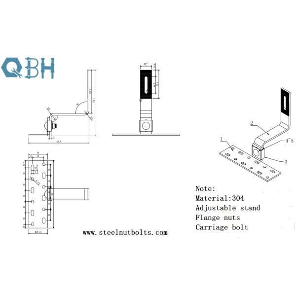 304 шпильки с резьбой нержавеющей стали для фотовольтайческой индустрии