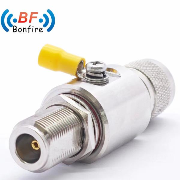 RF Arrester Protector UHF Jack So239 Female Bulkhead to UHF Male Pl259 Plug Coaxial