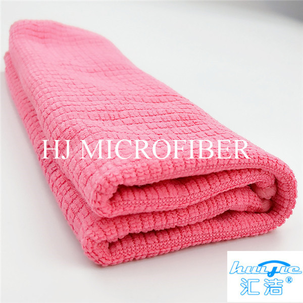 Microfiber Cleaning Cloth Towel Weft Knitted Cloth For Kitchen Red Color 16