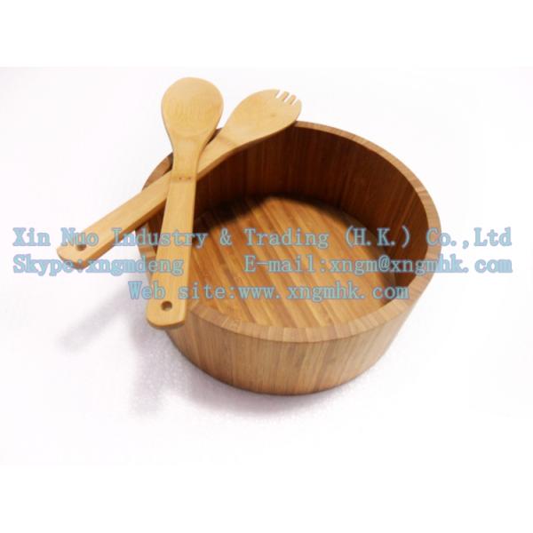 Wooden salad bowl, cutlery, spices appliances, bamboo bowl, bamboo salad shovel