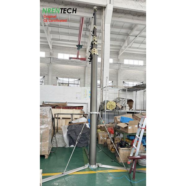 15m lockable pneumatic telescopic mast 30kg payloads 2.8m closed height telescoping antenna mast and pole