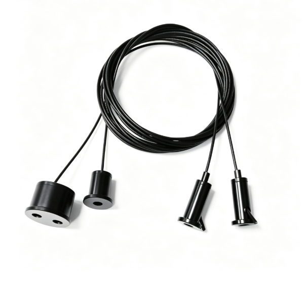 Adjustable Hanging Kit Brass Ceiling Cable Clip Steel Wire Rope Cable Gripper for Linear Lamp