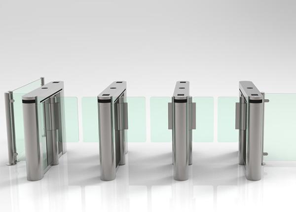 0.4 Second Pedestrian Security Turnstile DC Brushless Clear Acrylic Arm