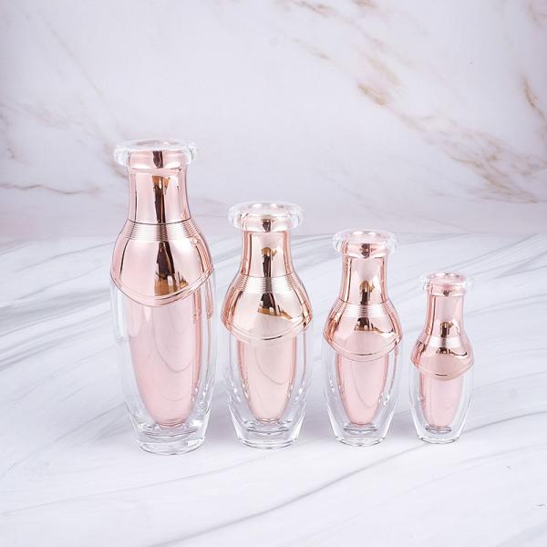 бутылок лосьона 30ml 50ml бутылка брызг роскошных пластиковых косметическая акриловая с крышками золота