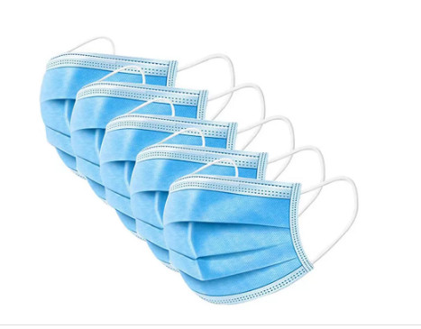 Food Industry 3 Ply Disposable Mask Hypoallergenic Good Air Permeability