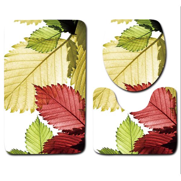 Polyester Sunflower Toilet Seat Cushion Toilet Lid Cover Set