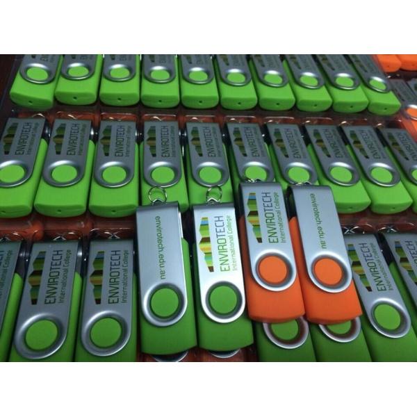 Durable Customized Promotional Gifts 2.0 Swivel USB Flash Drive / USB Disk