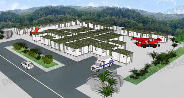 Sistema modular dobrável Deepblue Hospital de implantação rápida Habitação de emergência Abrigo Isolamento Hospital de campanha