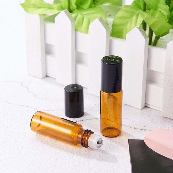 Glass Amber Empty Essential Oil Bottles Leakage Proof High Tightness