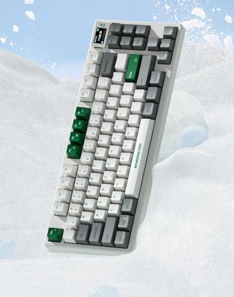 Monster K2 Green ABS Mechanical Typing Mouse With 4000mah Battery